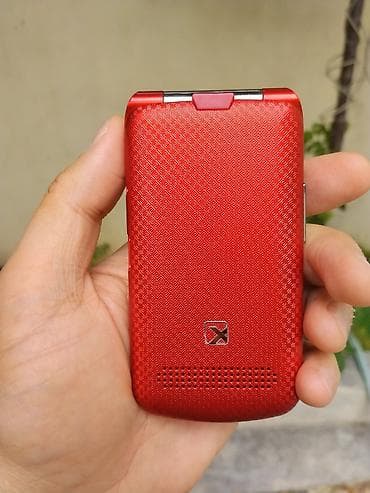 Qapaqlı mobil telefon – teXet brendi, qırmızı rəng Xüsusiyyətlər: -