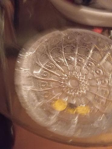 su qab: Kəsilmiş naxışlı şüşə/kriptal qab - Klassik ornamentli, dərin kəsimli — 1