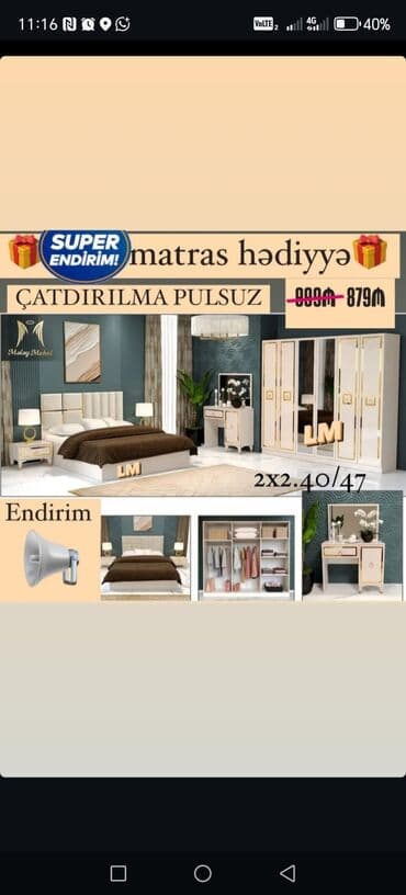 tuba: 2 təknəfərlik çarpayı, Dolab, Komod, Termo, Türkiyə, Yeni — 10