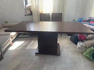 ağac tinglərinin satışı: Qonaq masası, Yeni, Açılan, MDF, Kvadrat masa — 4