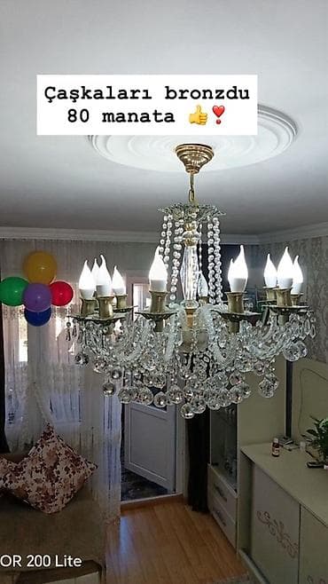 Çılçıraq, 8 lampa, Metal