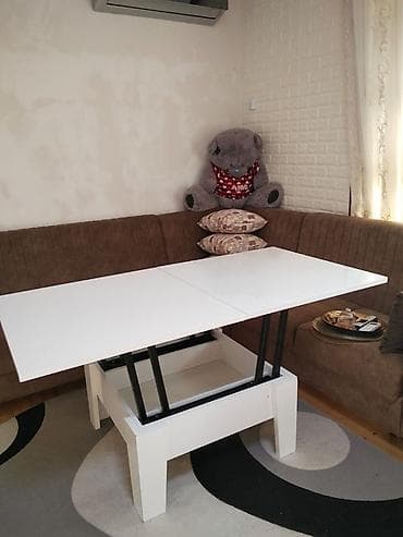 ağ at şəkilləri: Jurnal masası, İşlənmiş, Transformer, Laminat, Kvadrat masa — 3