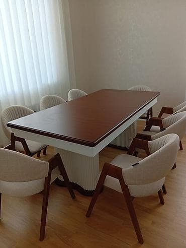Qonaq otağı üçün, Açılmayan, Dördbucaq masa, 8 stul — 4