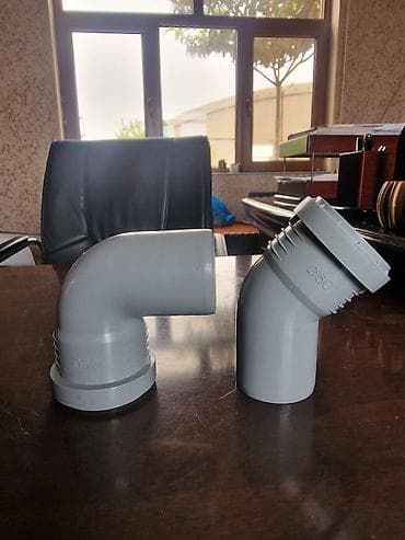 45 derece kesen: PVC boru dirsəyi – Ø50 mm Qiymət: 25 qəpik - Material: yüksək — 4