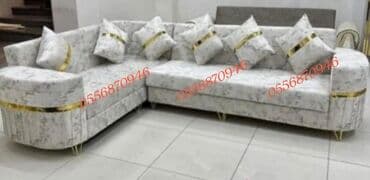 dekorativ gul: Künc divan, Qonaq otağı üçün, Parça, Bazalı, Açılan, Kitab — 5