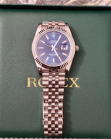 Qol saatları: İşlənmiş, Qol saatı, Rolex, rəng - Mavi — 3