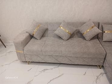 kunc divanı: Künc divan dəsti – müasir dizayn - Model: L formalı künc divan - — 2