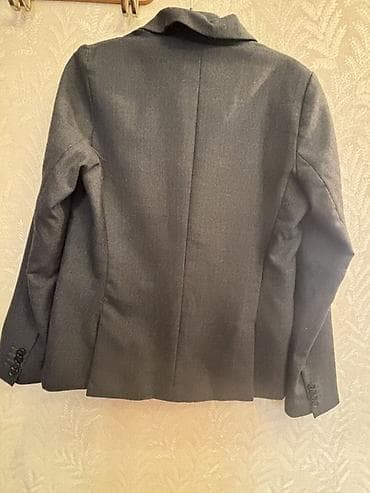 batinka modelleri: ZARA Boys klassik dəst pencəyi - Rəng: tünd boz (kömür ton) - Model — 7
