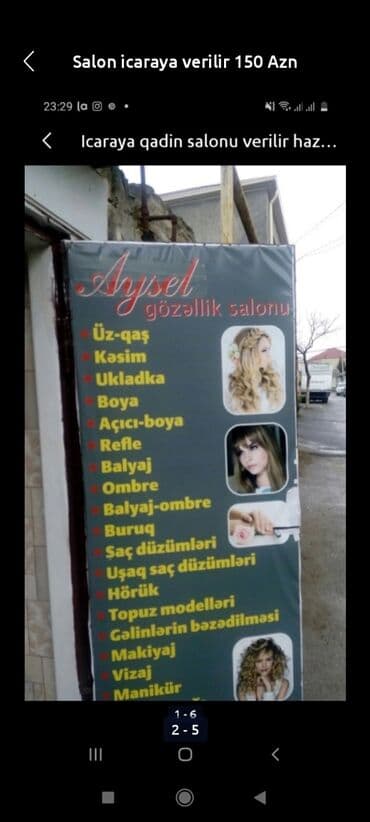 2000 manatlıq iş elanları: Qadın saç ustası tələb olunur, Yerin icarəsi, Rəsmi işədüzəltmə — 2