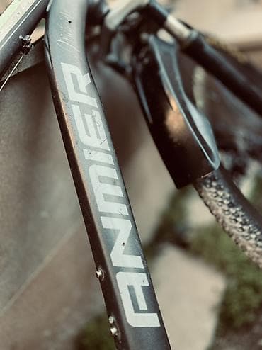 Детские велосипеды: Anmier dağ velosipedi - Güclü alüminium çərçivə, gümüş/qara rəng — 5