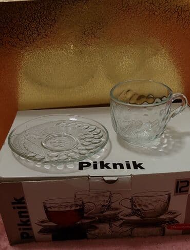 yag qabı: Fincanlar, rəng - Ağ, 6 ədədli dəst — 2