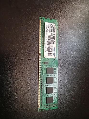 Operativ yaddaş (RAM) Patriot Memory, 4 GB, 1333 Mhz, DDR3, PC üçün, İşlənmiş