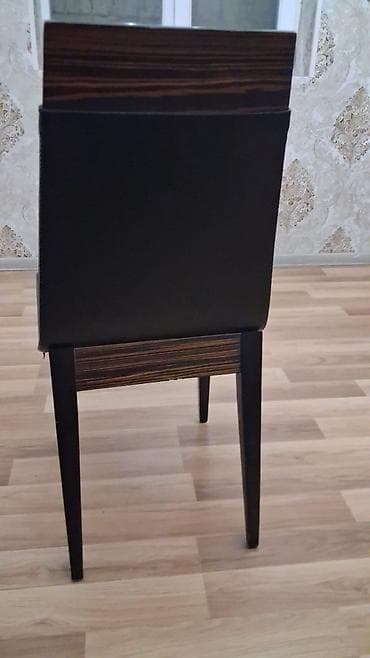 Masalar: Mətbəx üçün, Qatlanmayan, rəng - Qara Stul — 2