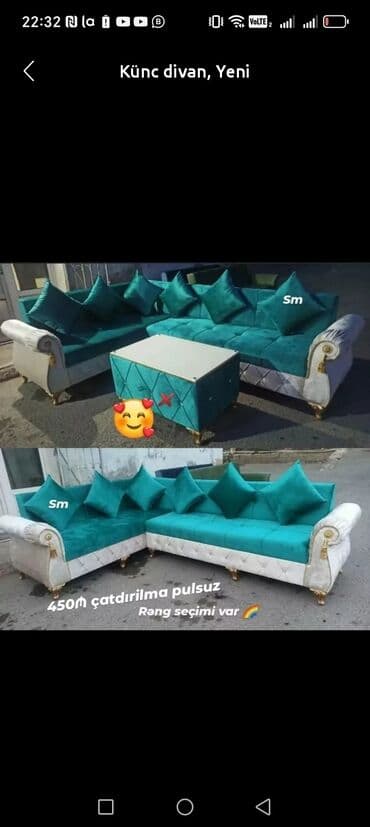 qupka: Künc divan, Yeni, Açılmayan, Bazasız, Ünvana pulsuz çatdırılma — 3