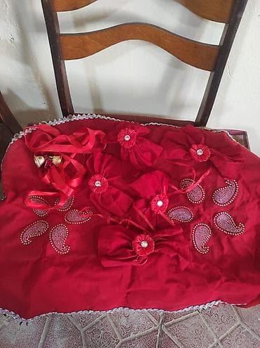 xonca səbət: Xınayaxdı (Henna Party) üçün dəst – bənövşəyi/şam işi tünd qırmızı — 5