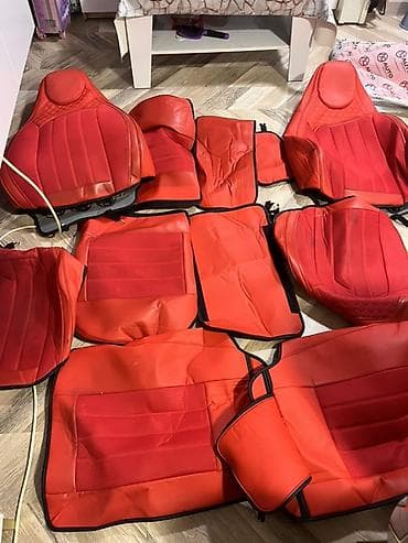 heyet ucun oturacaqlar: Qırmızı rəngli avtomobil salon dəsti Eyag altı daxil - Universal — 1