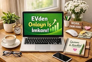 Əməkdaş axtarışı (vakansiyalar): EVdən onlayn iş imkanı - Tamamilə uzaqdan işləmə: yalnız internet — 1