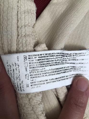 Qadın uzunqol bluz – krem/taş rəngində - Model: Yanlarda büzgülü, iplə — 4