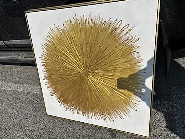 hacker şəkilləri: Abstrakt dekorativ tablo dəsti - Kətan üzərində akril və tekstural — 1