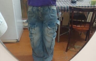 Рубашки: Оверсайз Мужские брюки, M, цвет - Голубой — 2