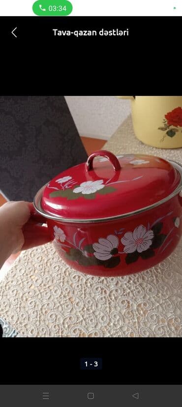 dəmir qazan: Qazan, rəng - Qırmızı — 1