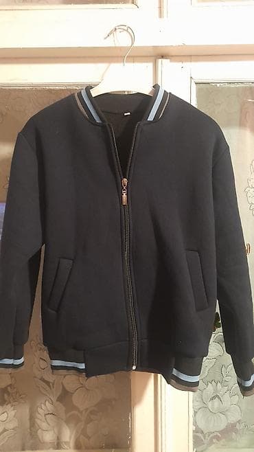 Uşaq üçün fermuarlı bomber gödəkçə - Rəng: tünd göy (qol və bel