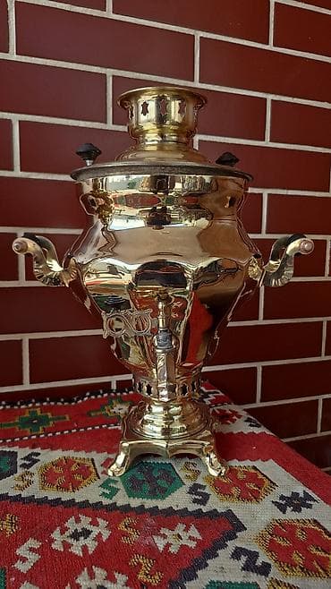 ev eşyası: Misin samovar – klassik rus üslubunda, parlaq cilalanmış pirinç gövdə — 2