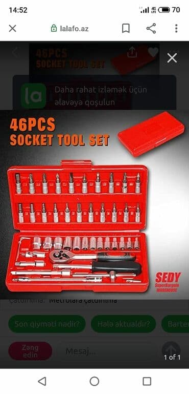 toxumaq ucun aletler: Açar desti yeni 46ps Topdan satış qiymət — 1