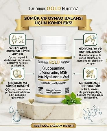 ağ kepka: California Gold Nutrition – Glucosamine, Chondroitin, MSM plus — 1