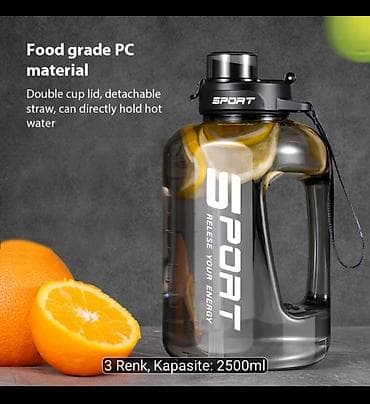 İdman qidaları: Fitnes Sport İş Kamp Gezilere Denize Sportif Termos 2500 ml — 4