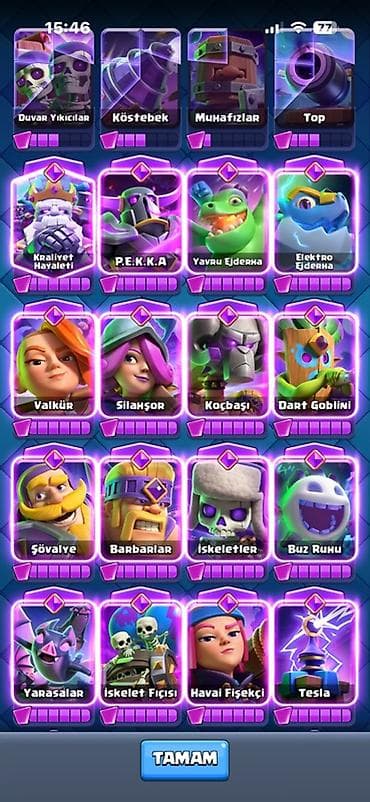 Потолок: Clash Royale hesabı – Carviz - Kral səviyyəsi: 80 - Kupa: 13 144 — 6