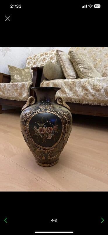 ваза напольная керамическая высокая: Tecili!Əla vəziyyətdə hündürlüyü 36 sm,diametri 13 sm olan — 4