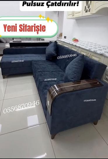 divan ve kreslolar: Künc divan, Qonaq otağı üçün, Parça, Bazalı, Açılan, Kitab — 4