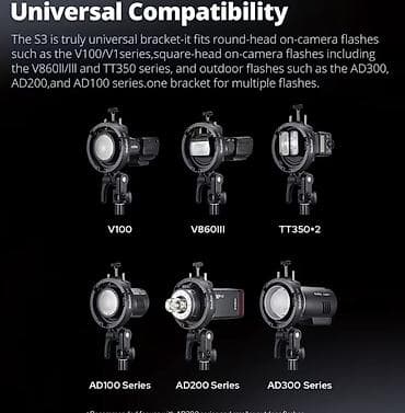 Godox S3 Bowens Mount Adapter – foto/video işıqlandırma üçün universal — 6