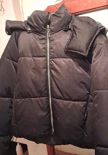 yun şarf: Qışlıq şişmə pencək – XL ölçü - Rəng: qara - Material: suya davamlı — 1