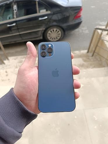 IPhone 12 Pro Max, Pacific Blue, Face ID lalafo.az -da IPhone 12 Pro Max, Pacific Blue, Face ID