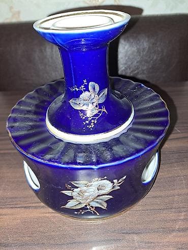 xrom caydan: Çay dəsti, rəng - Mavi, Farfor, SSRİ — 8