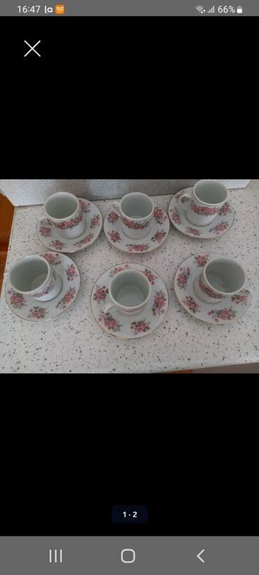 Çay dəsti, rəng - Ağ