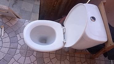 kreditle xalca: Hamam/tualet komplekti - Unitaz: üst çənli, yanında düyməli mexanizm — 2