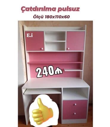 a4 kagiz qiymeti: Yazı masası 240Azn💥 ✔️Rəng seçimi var ✔️ Çatdırılma və Quraşdırılma — 3