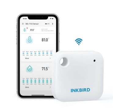 şuşə qablar: Termometr-hiqrometr. Model: INKBIRD IBS-TH3 Wi-Fi. ✅Bir sensorda ikisi — 1