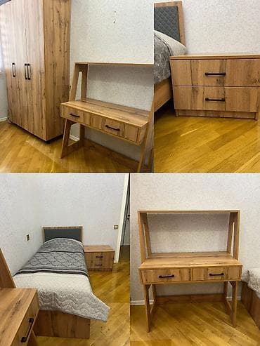 Oğlan və qız üçün, İşlənmiş, Təknəfərlik çarpayı, Tumba, Yazı masası, Dolab