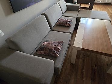 Məhsul: Künc divan (L‑şəkilli) və masa - Rəng: Açıq boz - Material — 3