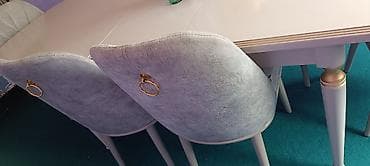 kəndir: Qonaq otağı üçün, Yeni, Açılan, Oval masa, 6 stul — 2