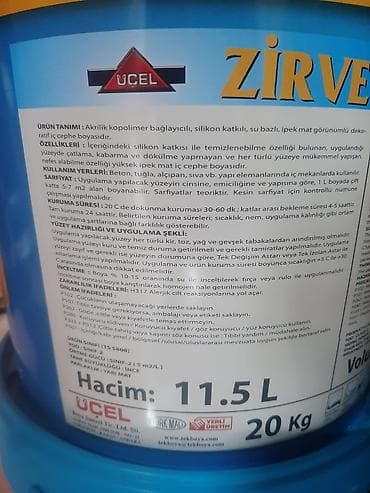 ev divar daslari: ZİRVE silikonlu daxili divar boyası – ÜÇEL istehsalı, akrilik — 3