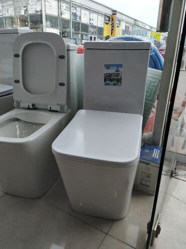 Caesar brendli monoblok unitaz - Müasir kvadrat dizayn, kompakt ölçü