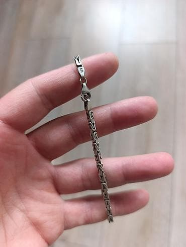 qizil sepler: 925 ayar gümüş zəncir kolye - Material: 925 ayar sterlinq gümüş — 1