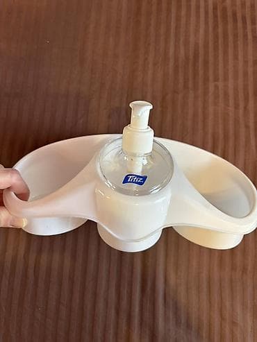 desmalar: Plastik mətbəx/hamam təşkilatçısı – 3 bölməli - Material: ağ rəngli — 1