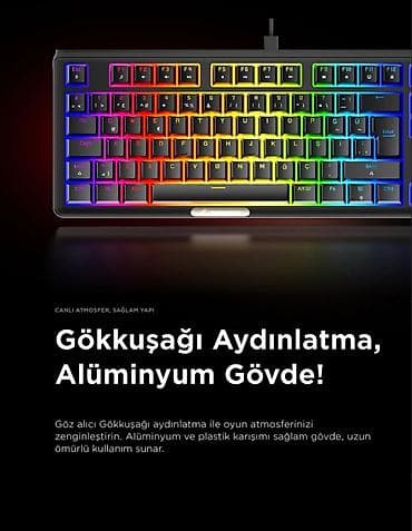 macbook pro: Rampage Claw Red Switch Rgb Q Mekanik Klavye Gaming Klavye Oyuncu — 5