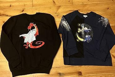 İki ədəd sweatshirt dəsti M razmer - Qara sweatshirt: Arxa hissədə